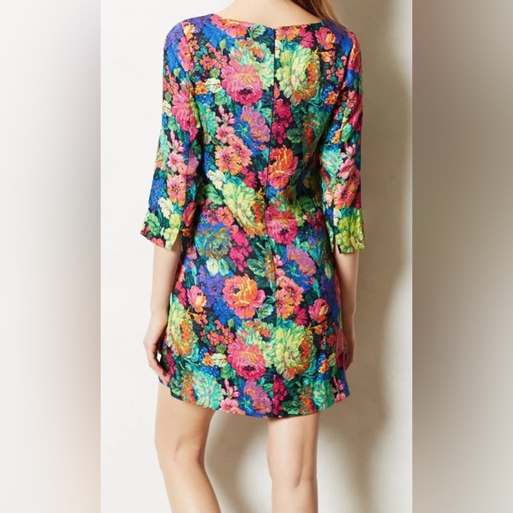 🆕 HD in Paris Front Pockets Tropicalist Shift Dress SZ LG - Picture 2 of 8